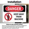 Signmission Keep Away From Machine Danger Sign, Vinyl Decal, 10in W x 7in L, 2PK OS-2PACK-DS-D-710-L-1379 - alternate 4